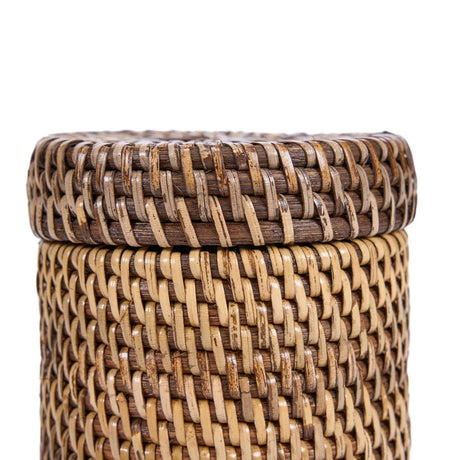 Bazar Bizar, Rattanburk med lock – Naturbrun