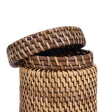 Bazar Bizar, Rattanburk med lock – Naturbrun