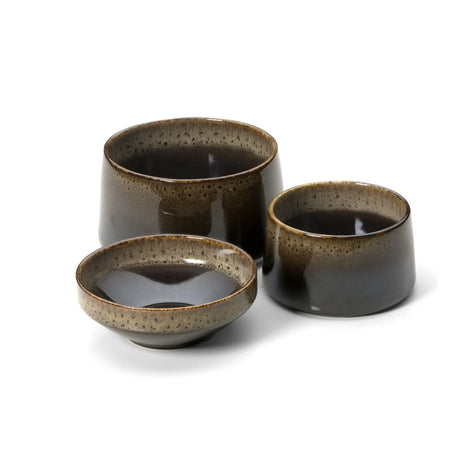 Bazar Bizar, Kyoto låg skål – Dark Brown Mud M