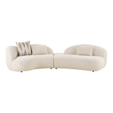 House Nordic Amol soffa sand med tre kuddar