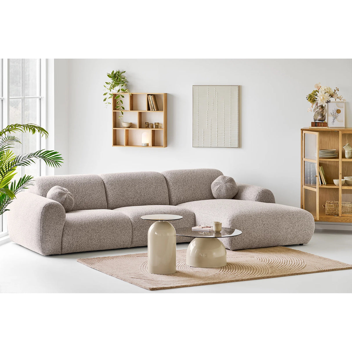 House Nordic, Clyde Loungesoffa Höger Stengrå