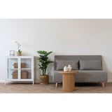 House Nordic, Marlow 2-sits Bäddsoffa Grå med Naturfärgade Ben