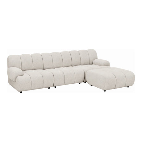House Nordic, Taza 3,5-sits Modulsoffa med Puff Höger Sand