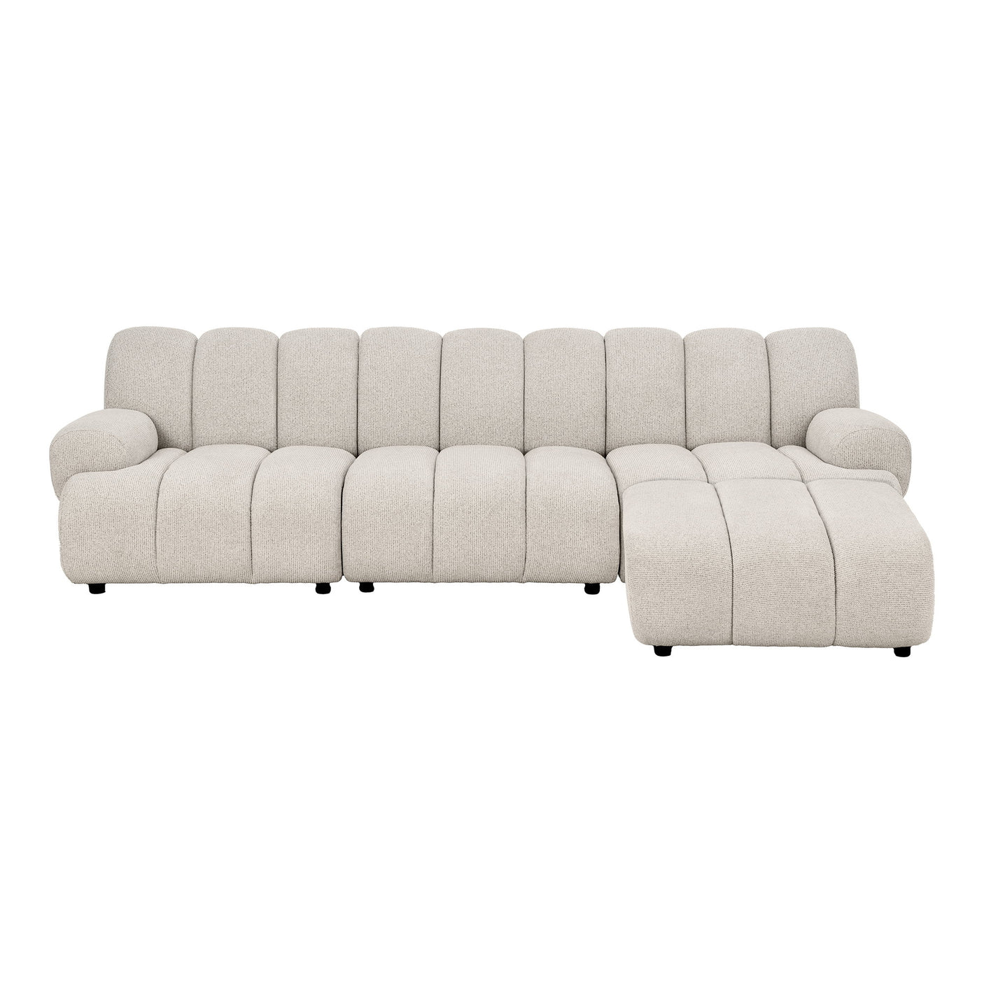 House Nordic, Taza 3,5-sits Modulsoffa med Puff Höger Sand