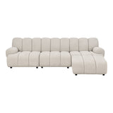 House Nordic, Taza 3,5-sits Modulsoffa med Puff Höger Sand