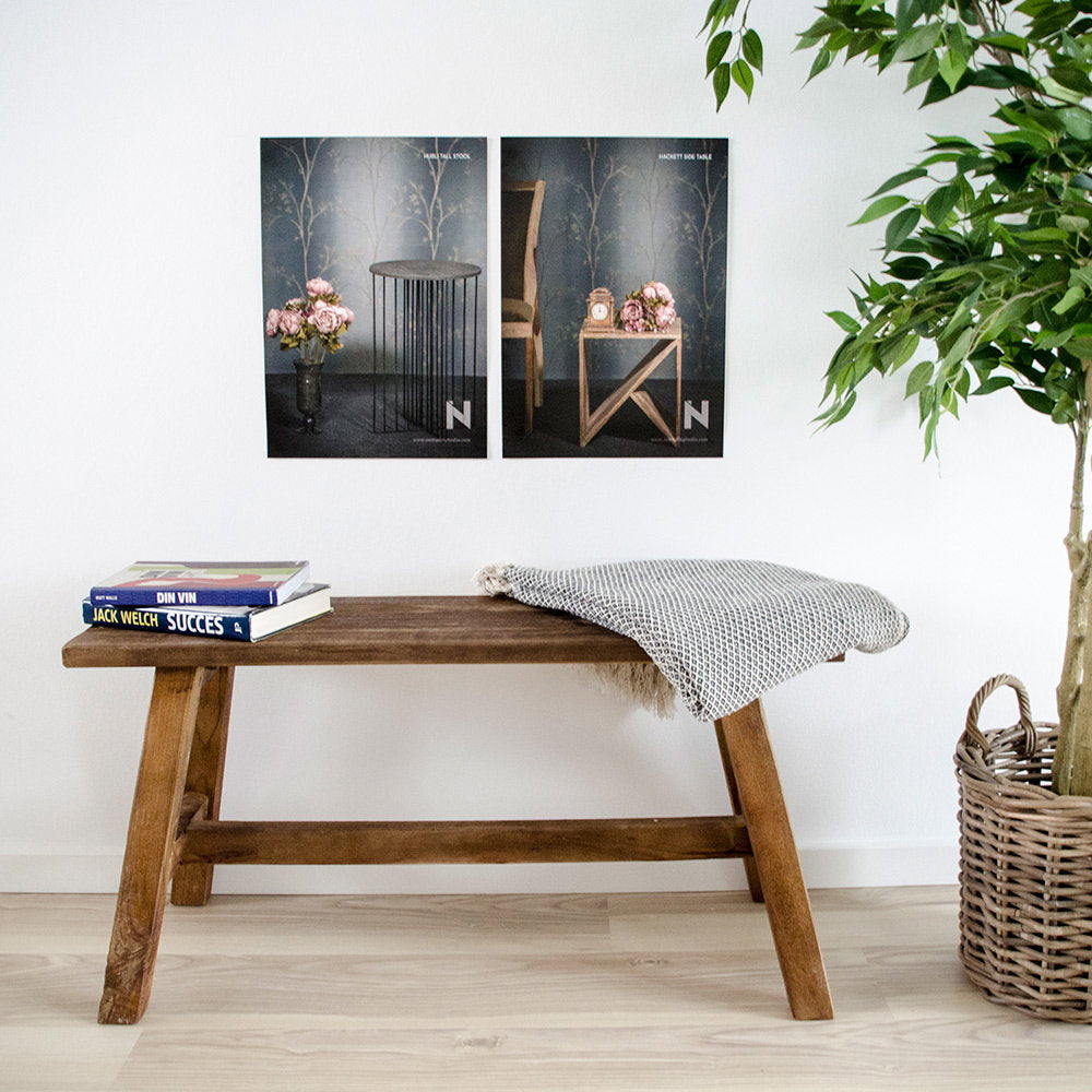 House Nordic, Barcelona Bänk Teak Natur 90 cm