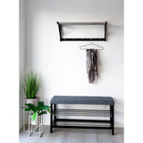 House Nordic, Padova Bänk med Dyna och Hyllor Grå 100 cm