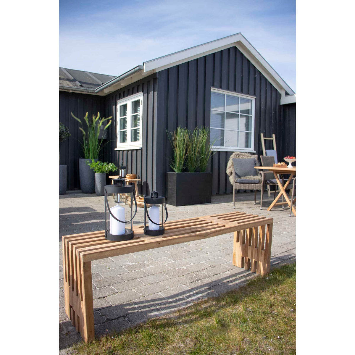 House Nordic, Benidorm Bänk Teak Natur 140 cm