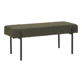 House Nordic, Swindon Bänk Bouclé Mörkgrön 100 cm