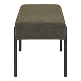 House Nordic, Swindon Bänk Bouclé Mörkgrön 100 cm
