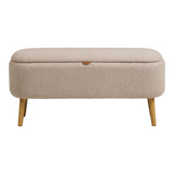 House Nordic, Harlow Bänk med Förvaring Bouclé Beige 95 cm