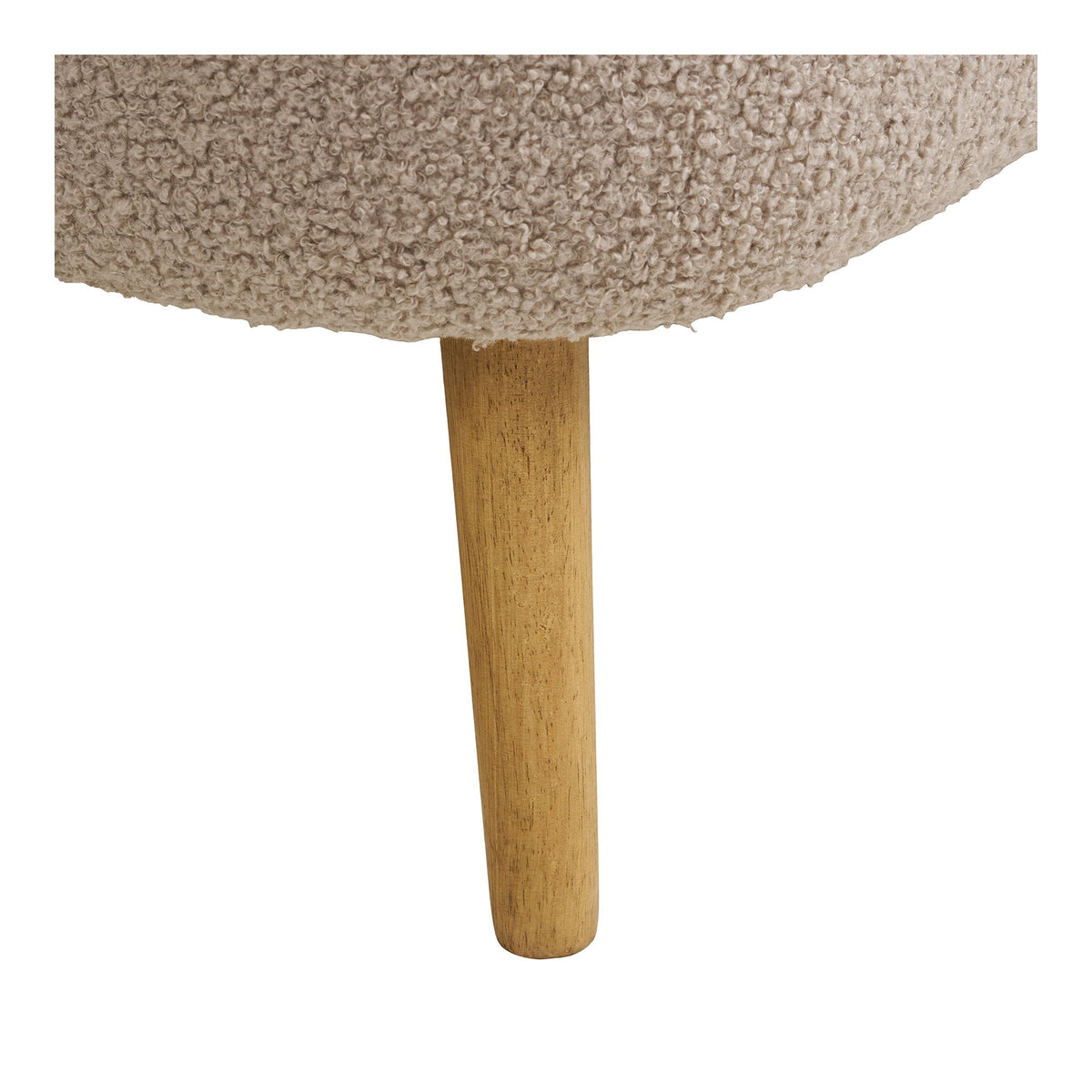 House Nordic, Harlow Bänk med Förvaring Bouclé Beige 95 cm