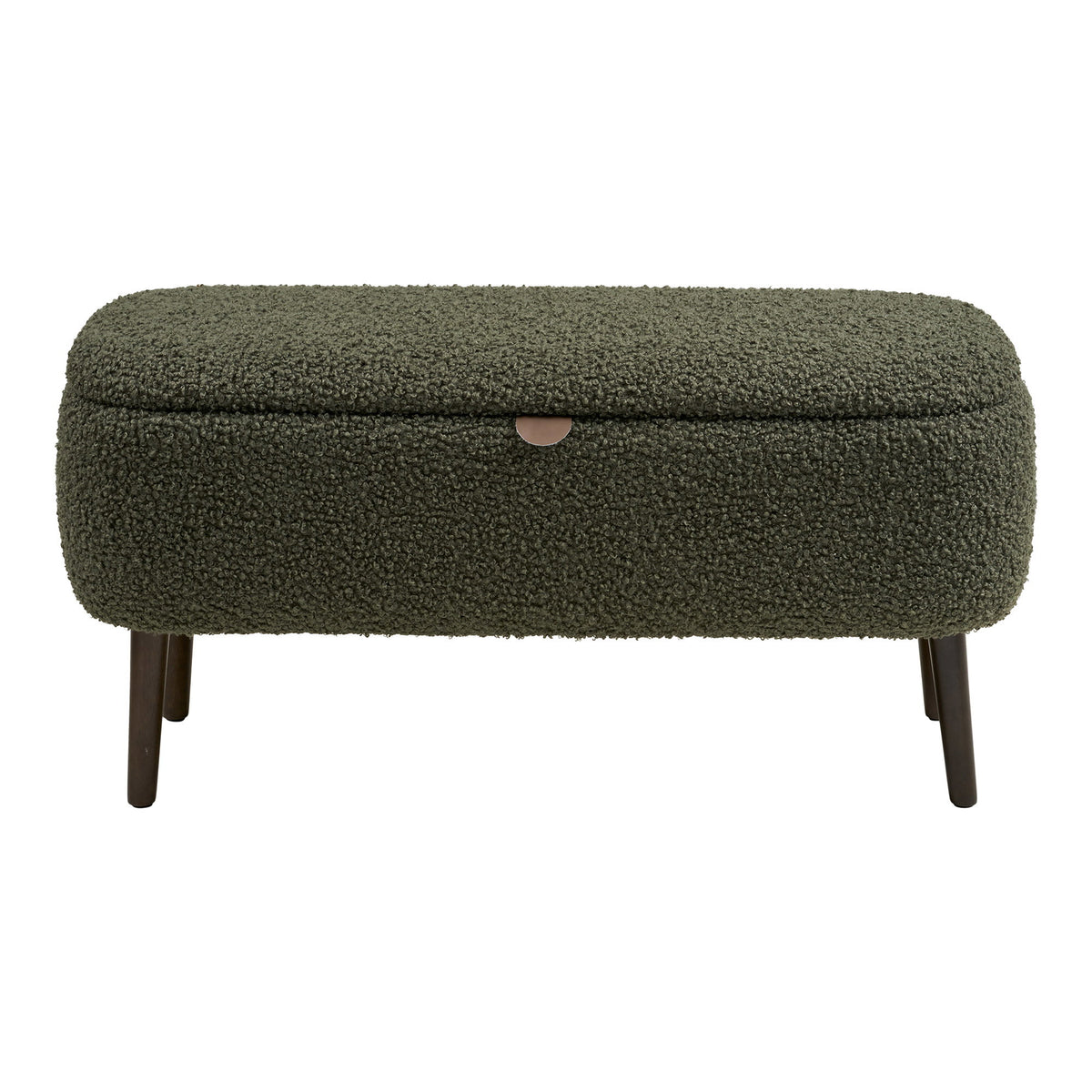 House Nordic, Harlow Bänk med Förvaring Teddy Grön 95 cm