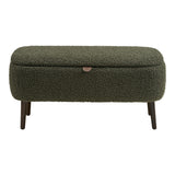 House Nordic, Harlow Bänk med Förvaring Teddy Grön 95 cm