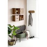 House Nordic, Harlow Bänk med Förvaring Teddy Grön 95 cm