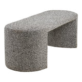 House Nordic, Westport Bänk Bouclé Svart / Vit 120 cm
