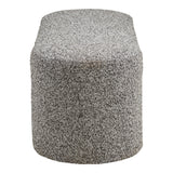 House Nordic, Westport Bänk Bouclé Svart / Vit 120 cm