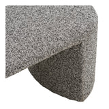 House Nordic, Westport Bänk Bouclé Svart / Vit 120 cm