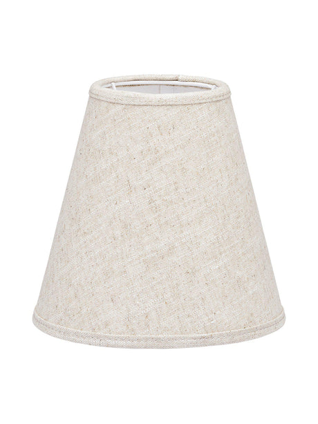 Toppringskärm E14 – Lin natur/vit 15 cm