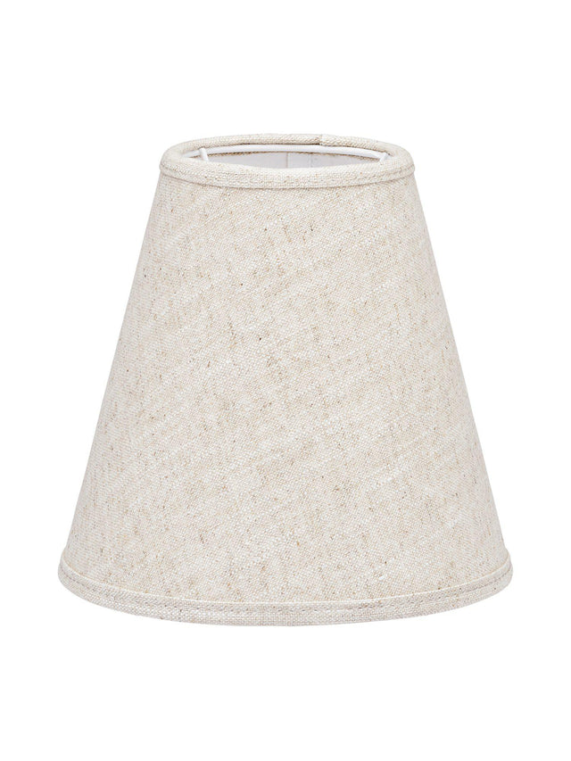Toppringskärm E14 – Lin natur/vit 15 cm