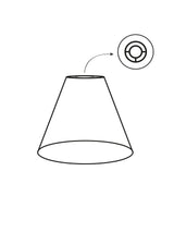 Toppringskärm – Lin natur/vit 22 cm