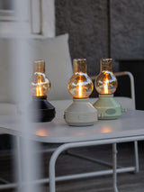 Glimt Bordslampa IP44 – Laddbar svart/amber 21 cm