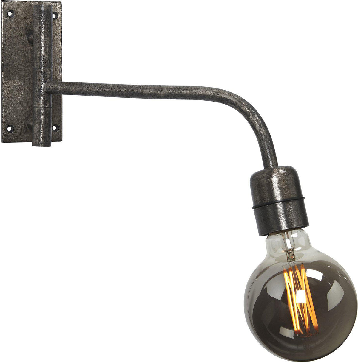 Base Vägglampa – Beaten silver 34 cm