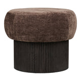 House Nordic, Christchurch Sittpuff Chenille Mörkbrun Ø52 cm