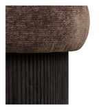 House Nordic, Christchurch Sittpuff Chenille Mörkbrun Ø52 cm