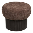 House Nordic, Christchurch Sittpuff Chenille Mörkbrun Ø52 cm