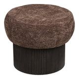 House Nordic, Christchurch Sittpuff Chenille Mörkbrun Ø52 cm