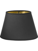 Oval Lampskärm – Svart/Guld 20 cm