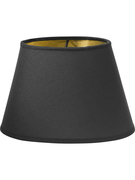 Oval Lampskärm – Svart/Guld 20 cm