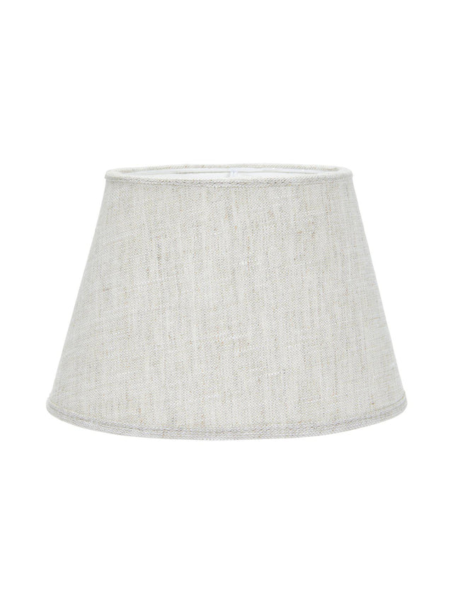 Oval Lampskärm – Lin natur/vit 20 cm