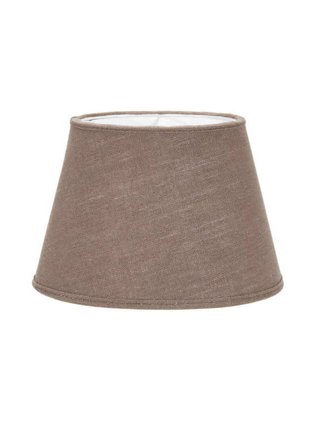 Oval Lampskärm – Lin mocca 30 cm