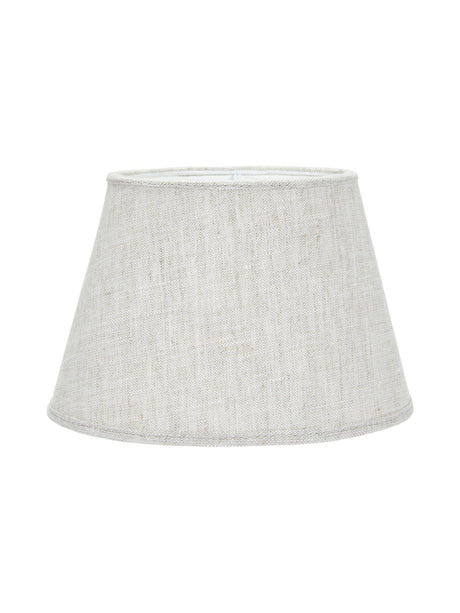Oval Lampskärm – Lin natur/vit 42 cm
