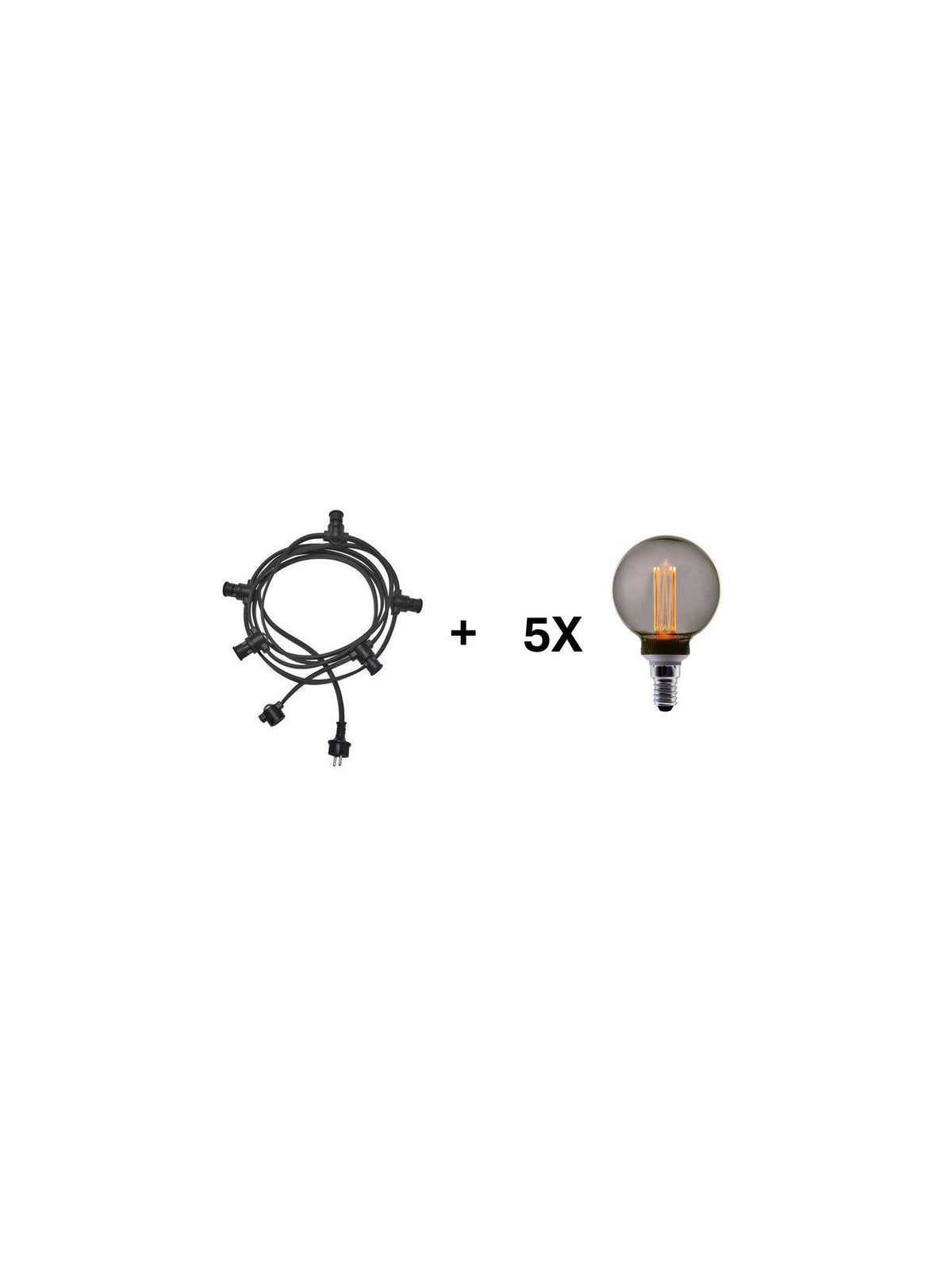 Future LED Pkt E14 – 5x smoky G80, 4,2m 15 cm