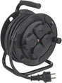 Kabelvinda 4st Uttag – Utomhus svart 10m 28 cm