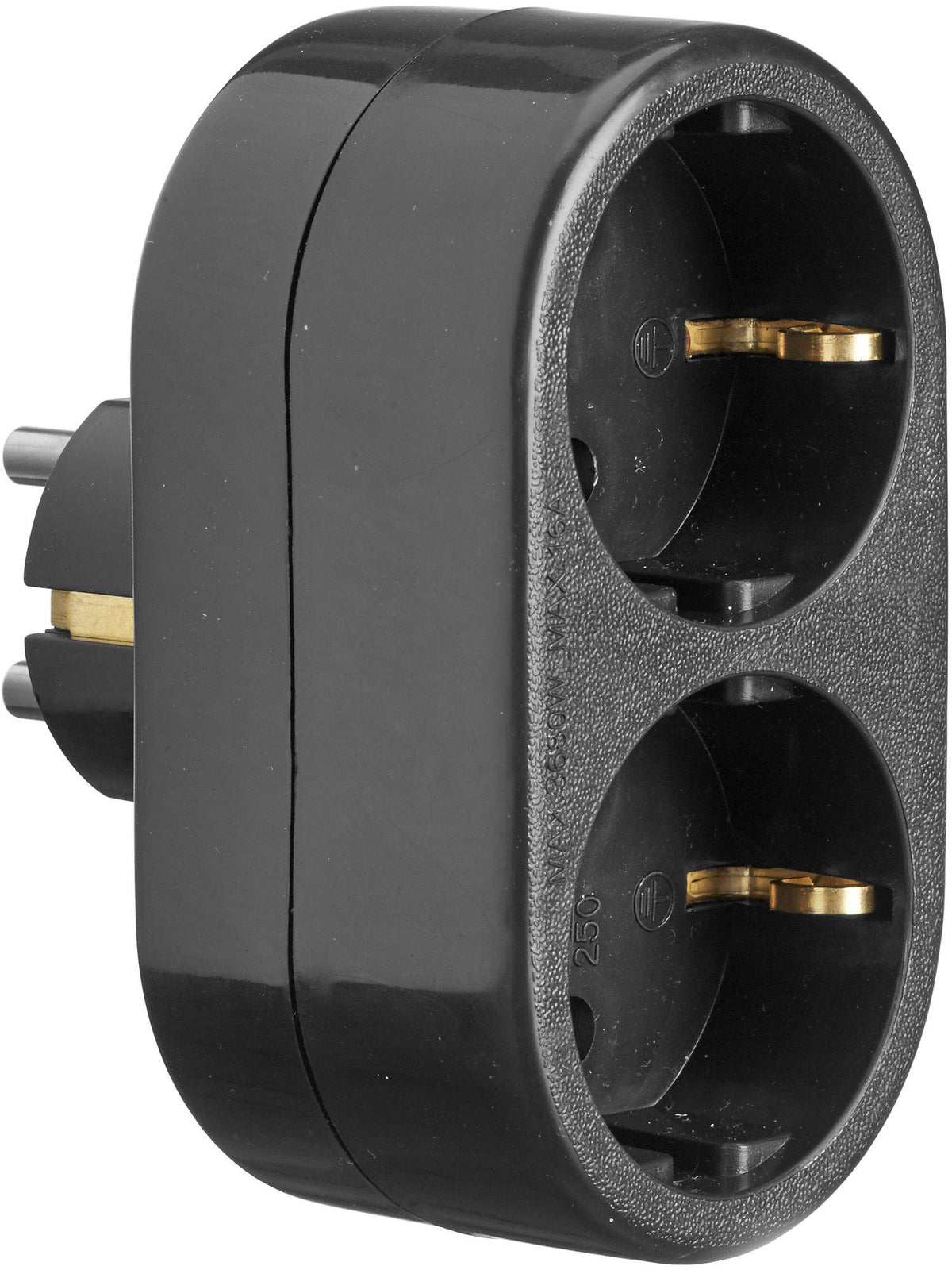 Grenkontakt Vägg 2:a – Svart 9 cm