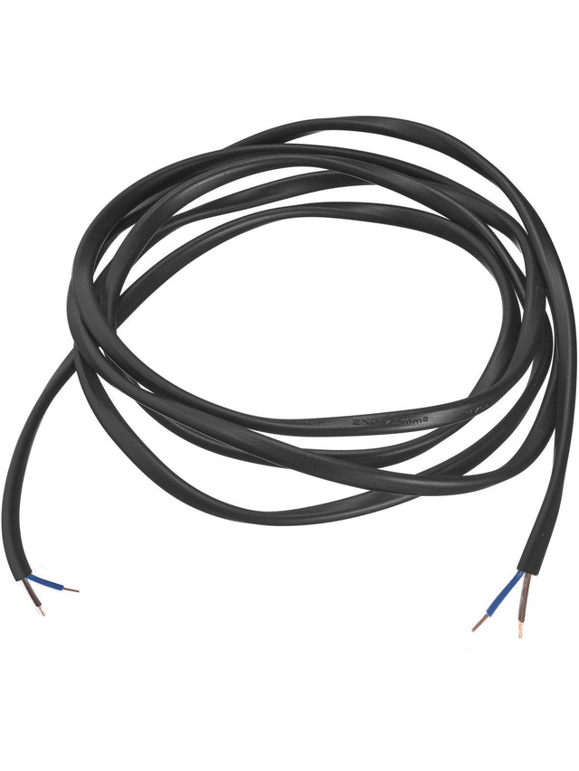 Lampsladd 5m – Svart, flat 2x0,75 500 cm