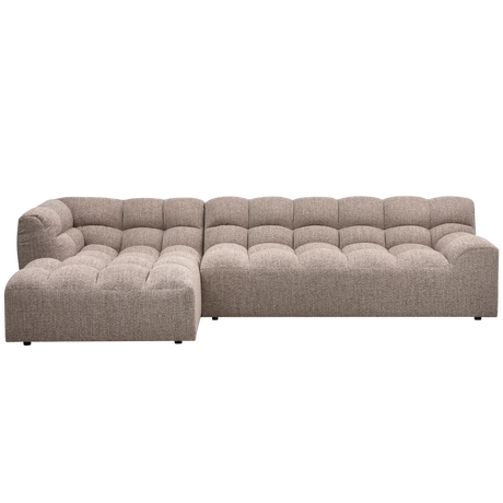 WOOOD, Allure schäslongsoffa vänster vävd brun melange
