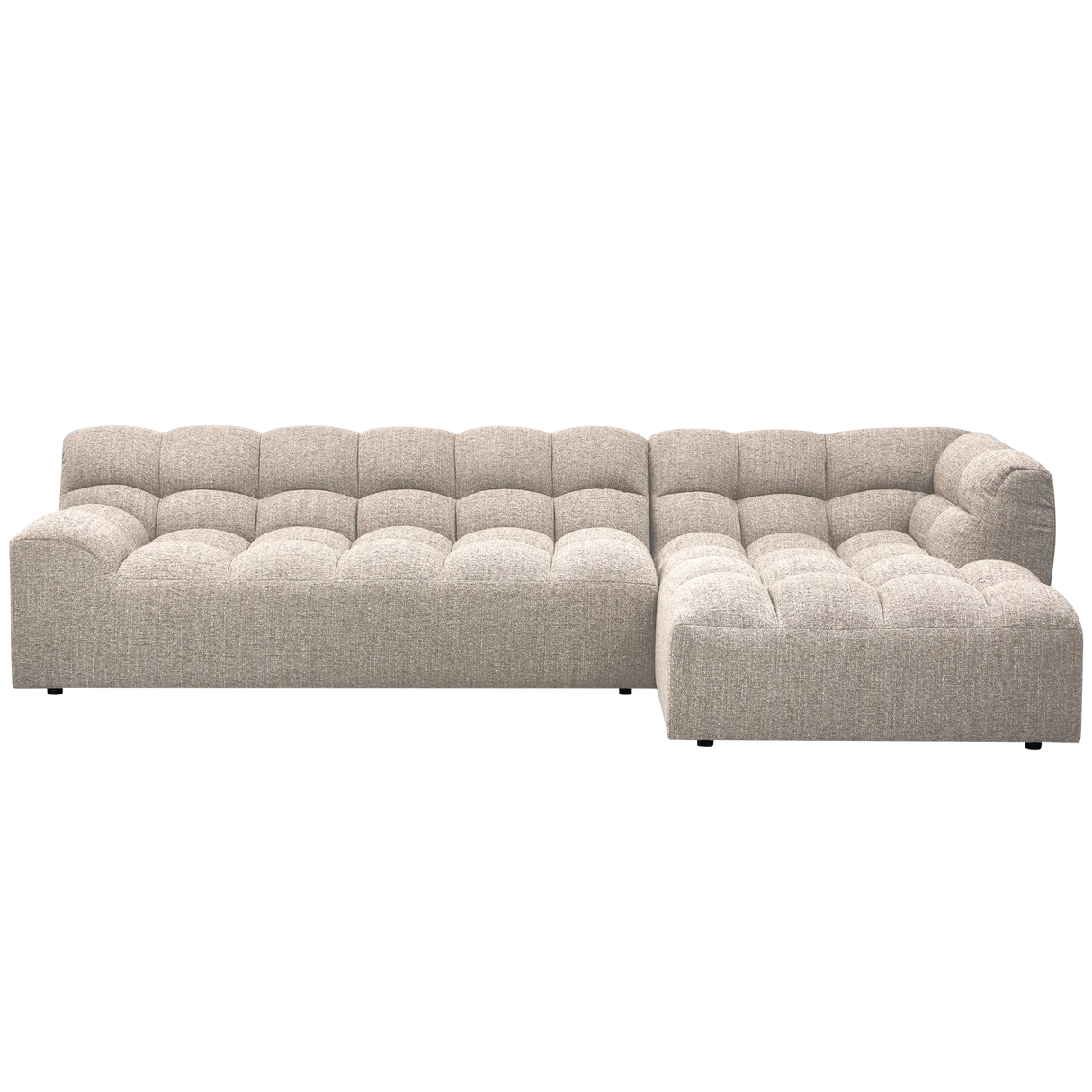 WOOOD, Allure schäslongsoffa höger vävd naturel melange