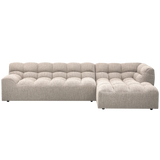 WOOOD, Allure schäslongsoffa höger vävd naturel melange