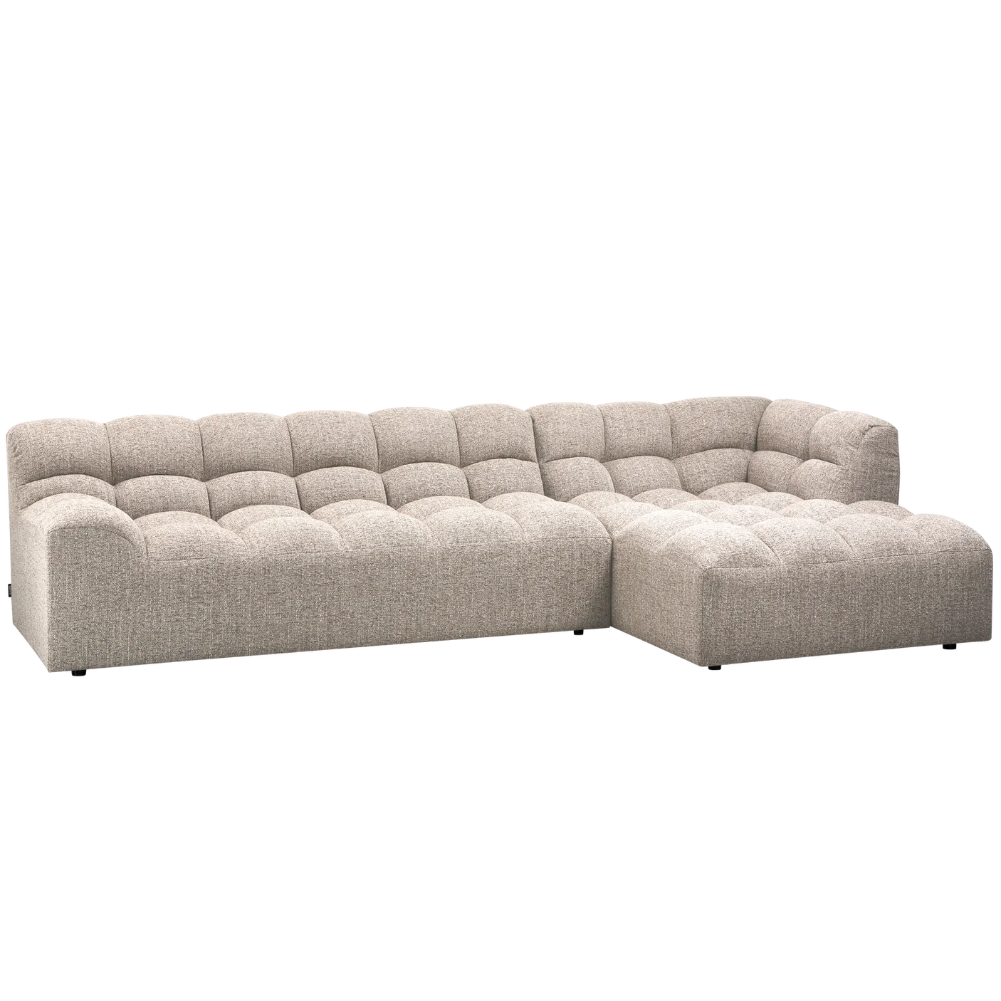 WOOOD, Allure schäslongsoffa höger vävd naturel melange