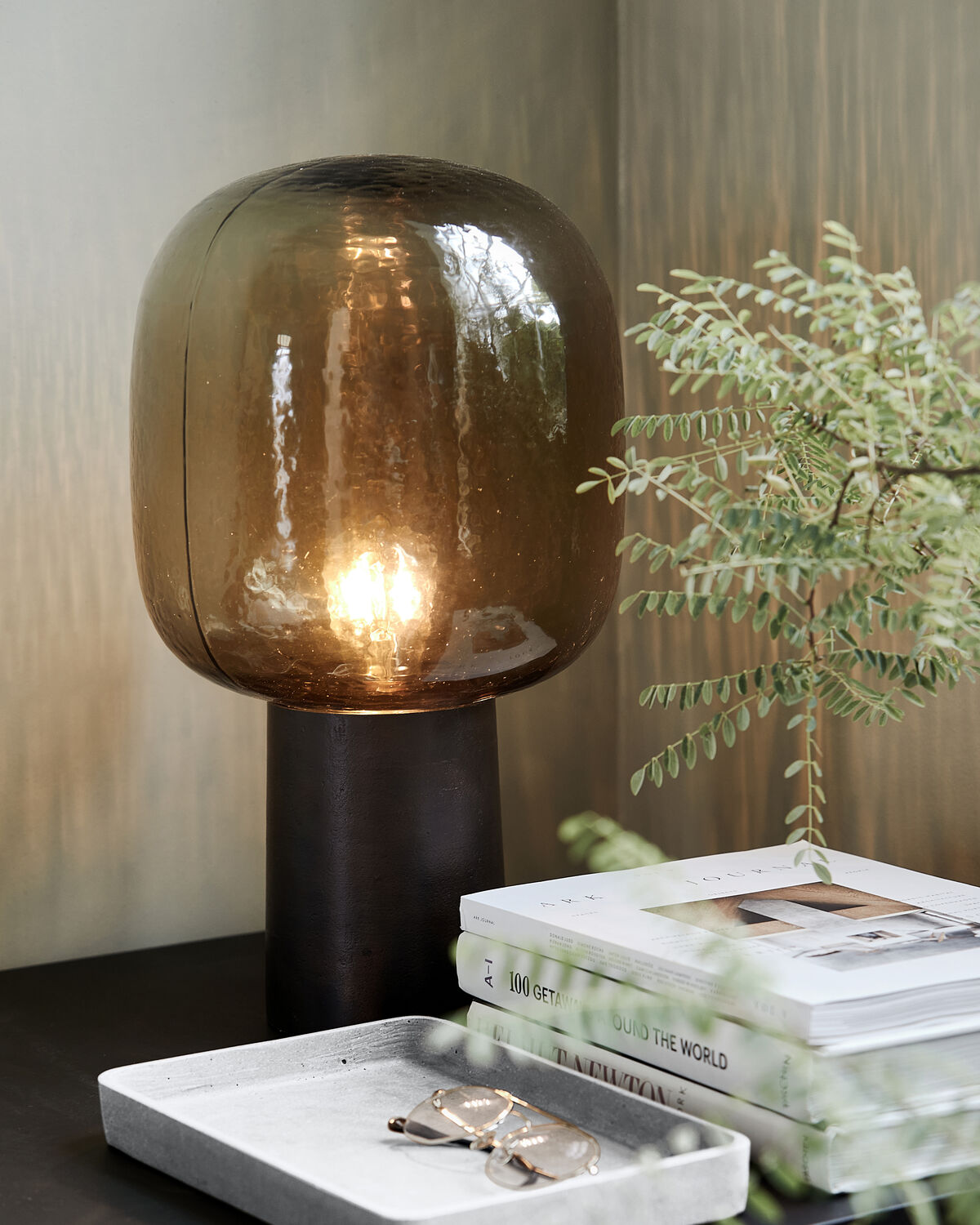 Bordslampa, HDNote, Brunad mässing