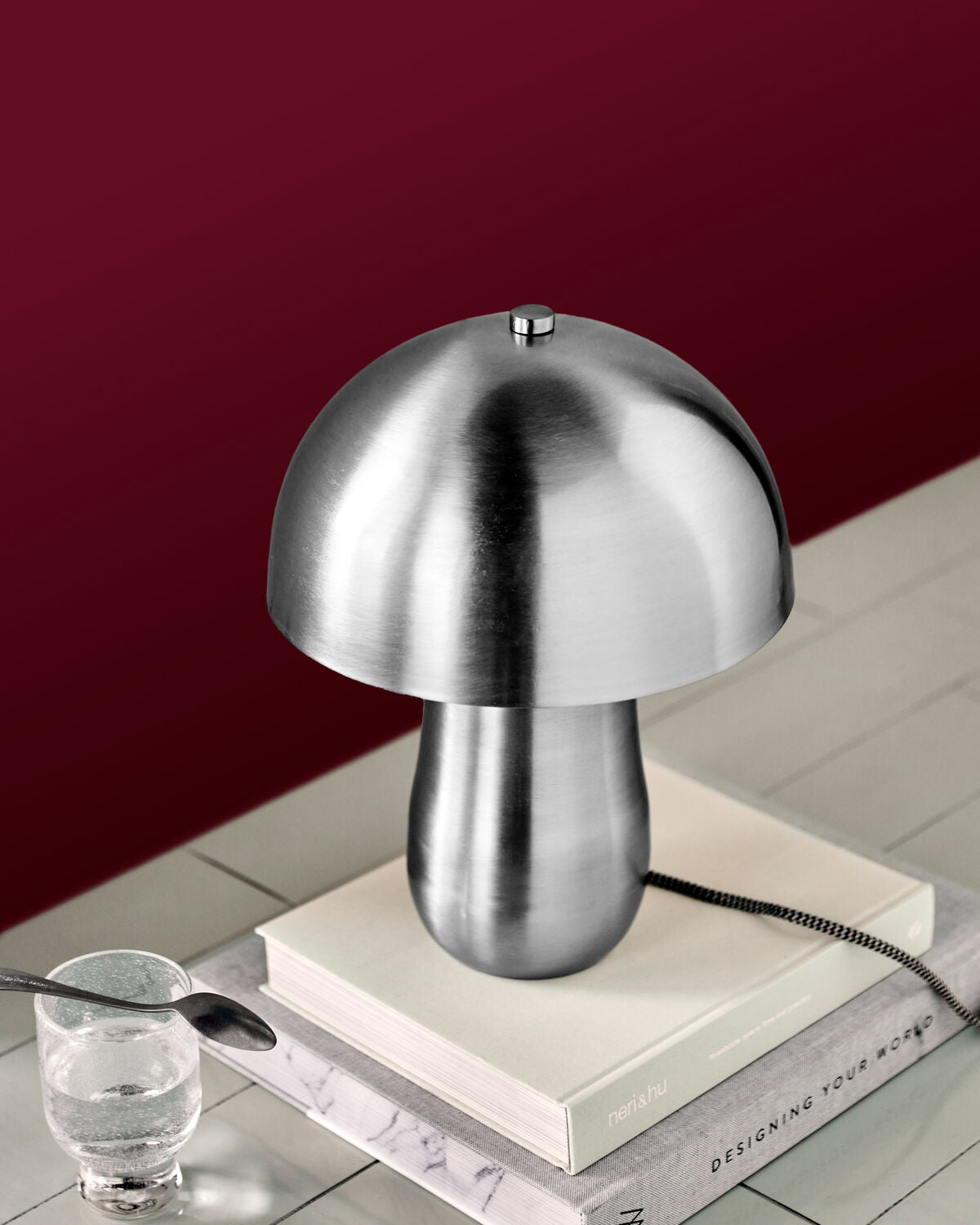 Bordslampa, HDRoomie, Borstat silverfärg