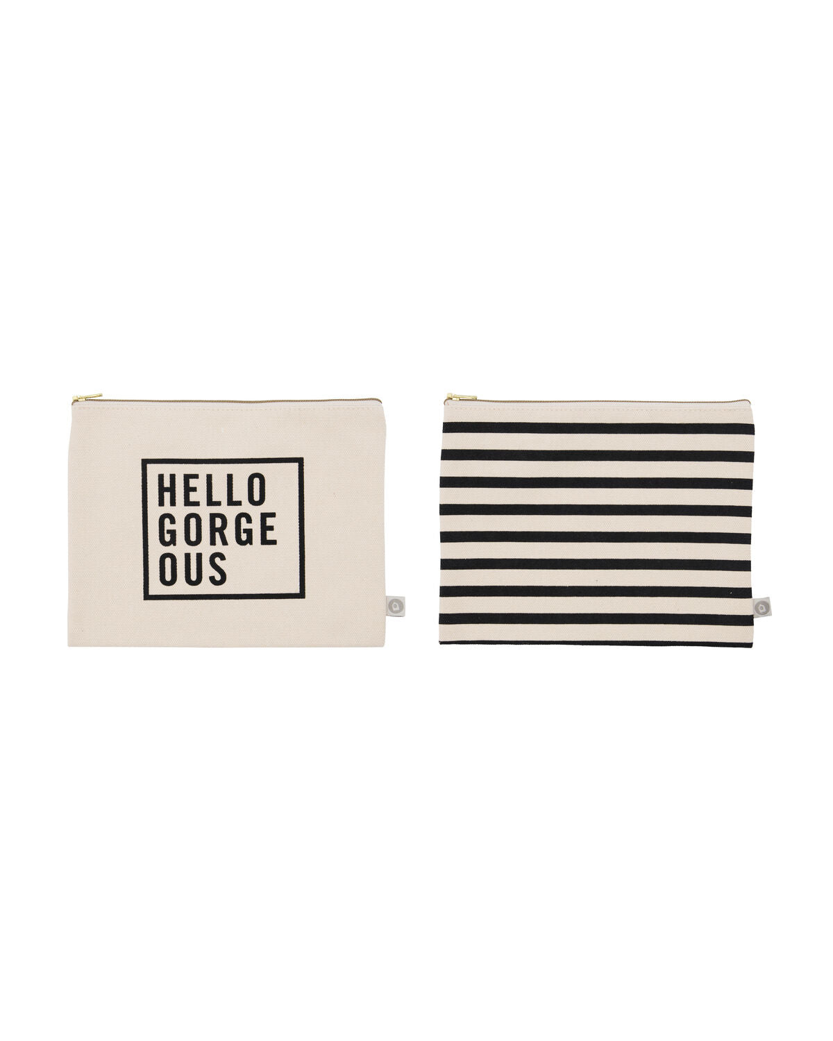 Sminkväska, HDCanva, Svart, Off-White