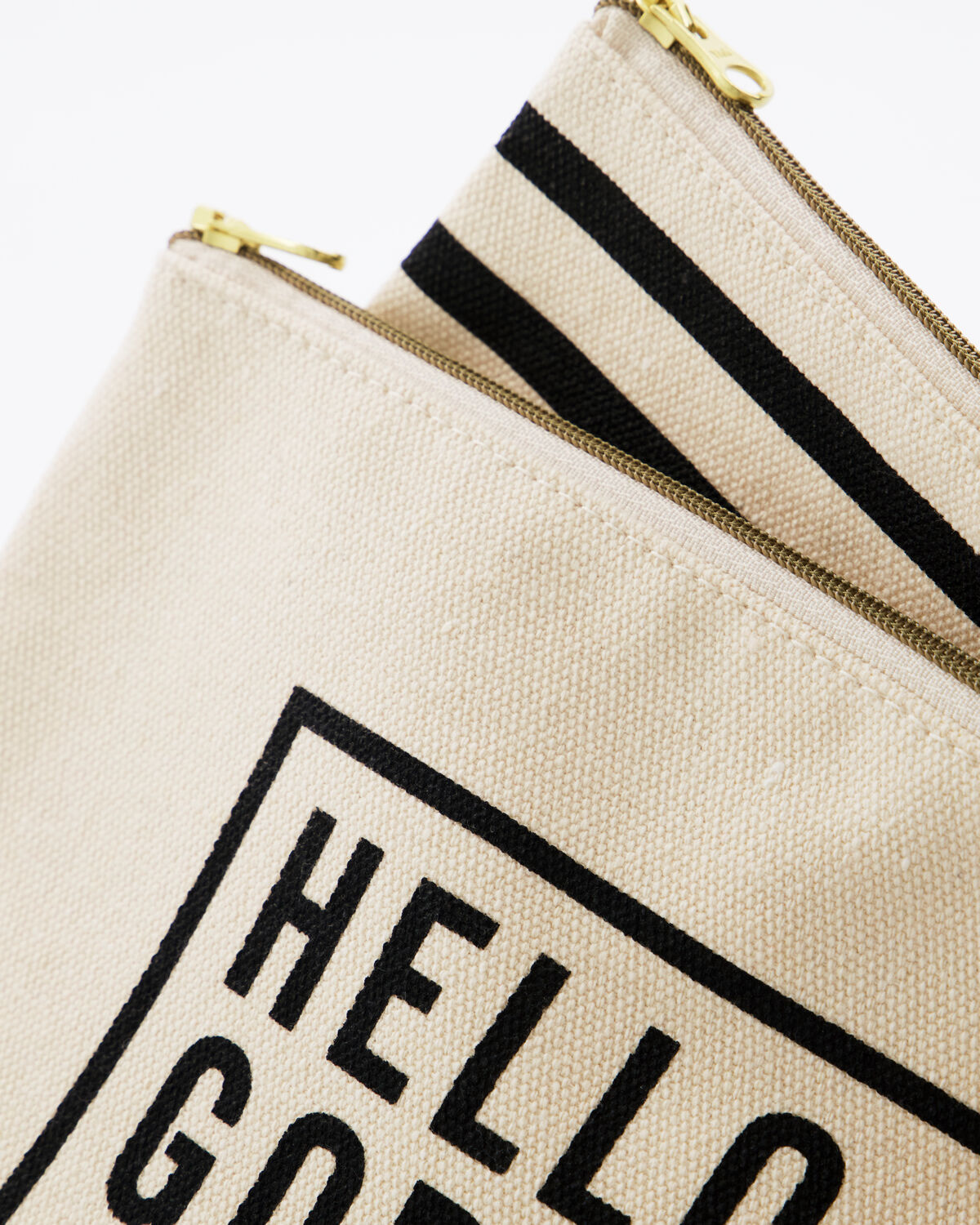 Sminkväska, HDCanva, Svart, Off-White
