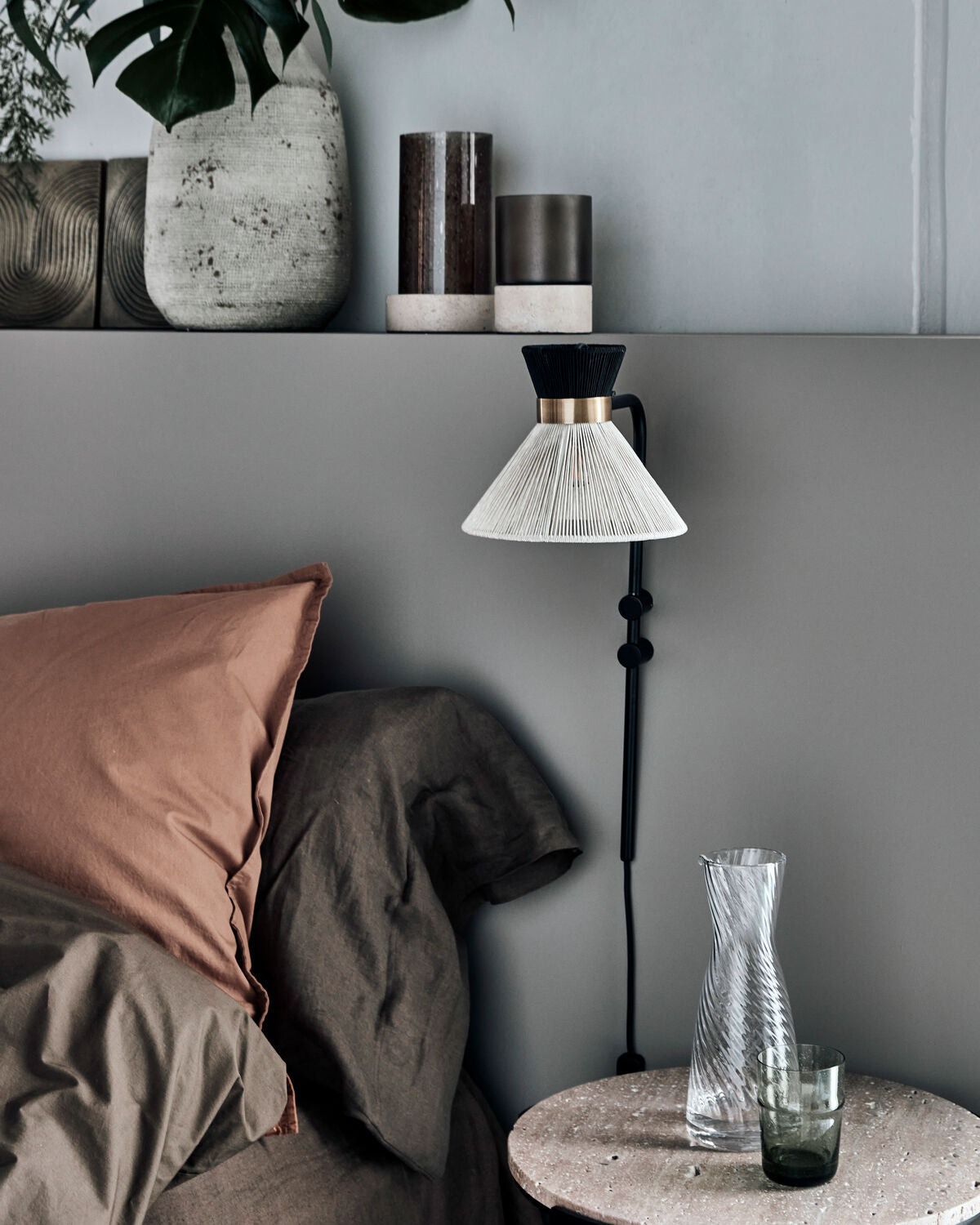 Vägglampa, HDCord, Svart