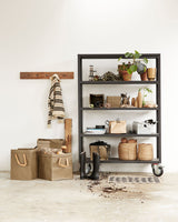 Reol med 4 hjul, HDTrolley, Mattsvart